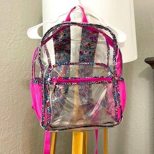 Vera Bradley clear backpack